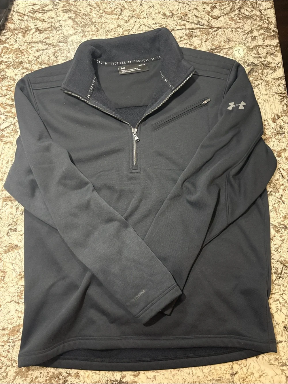 Under Armour Men's Black Tactical Quarter-Zip Performance Pullover